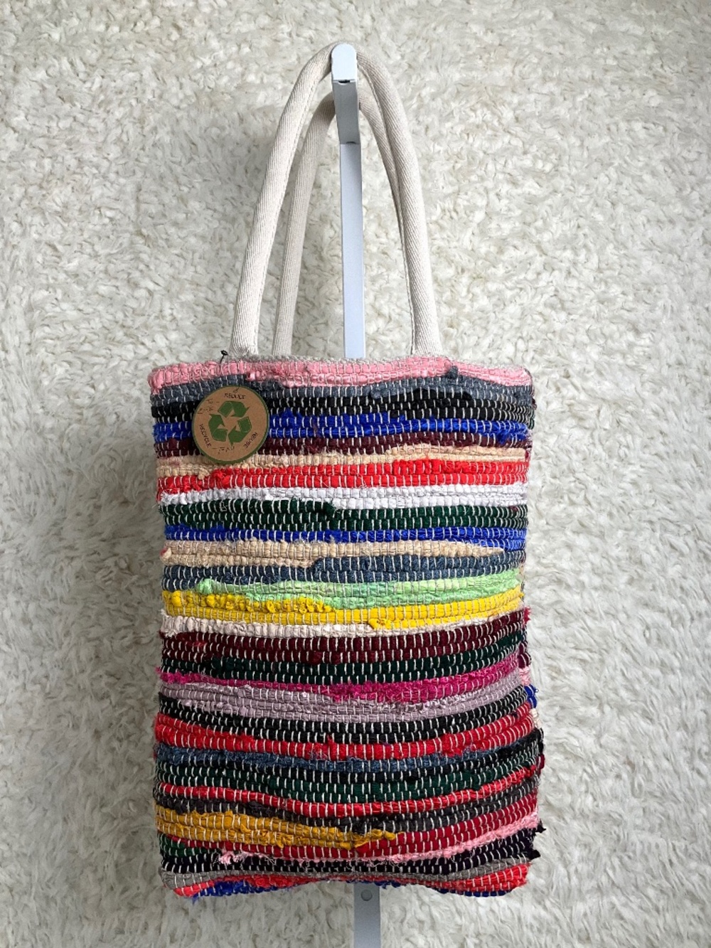 MABELLE CHINDI BOHO-STYLE MULTI-WOVEN TOTE BAG~NEW!
